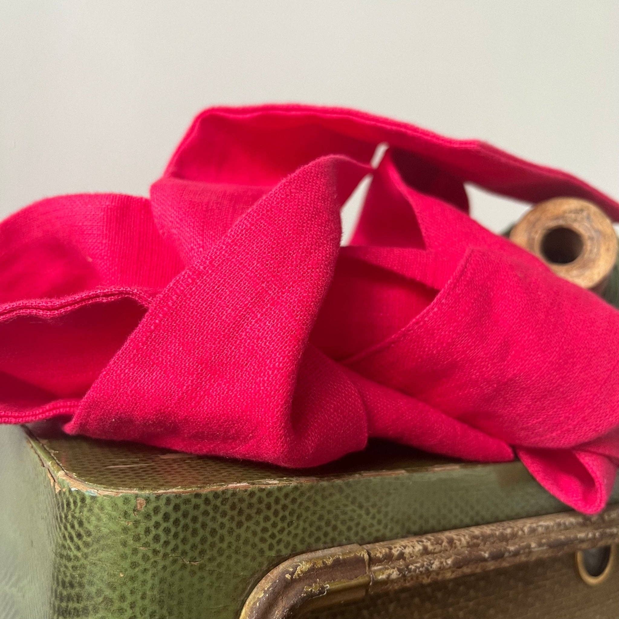 Quintessence – Cinto - Mulher por atacado – Cinto de linho fúcsia Anita1