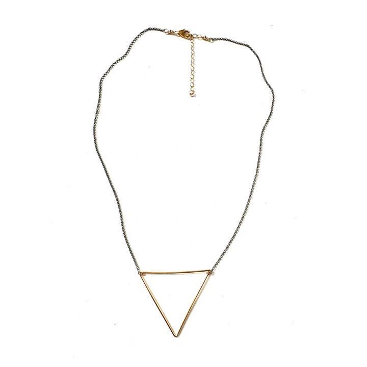 CV Designs - Wholesale Pendant/Charm Necklace - triangle drop-cvntri