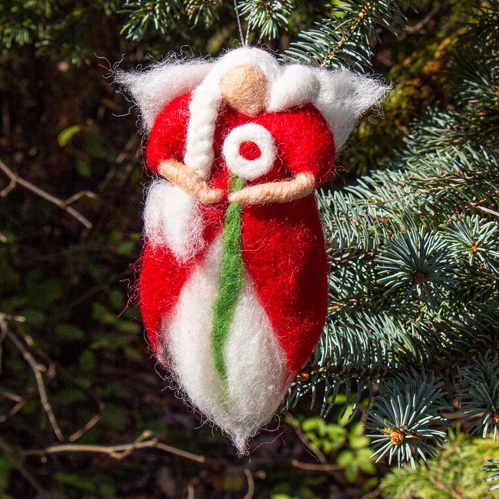 Röd ängelfe ornament för wholesale av Global Crafts