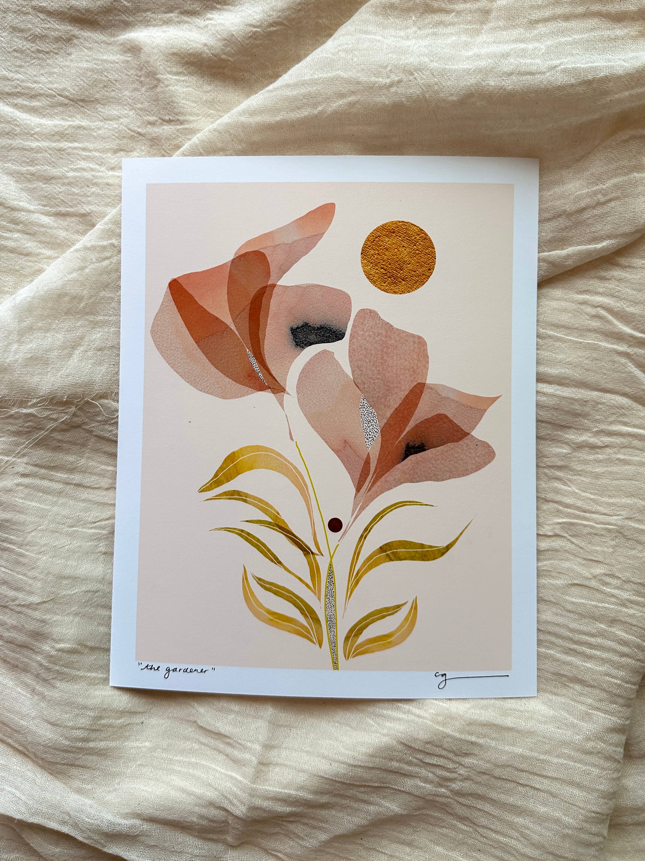 Courtney Griffin Art - Wholesale Art Print - "the gardener" fine art print