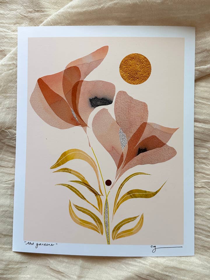 "the gardener" fine art print for wholesale by Courtney Griffin Art