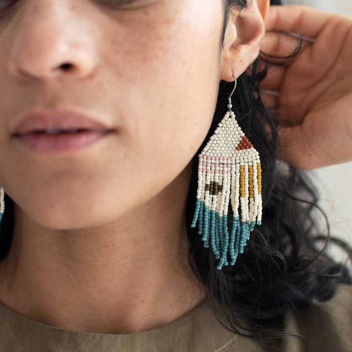 Fair + Simple - Wholesale Tassel Earrings - Beaded Fringe Earrings in Formas1
