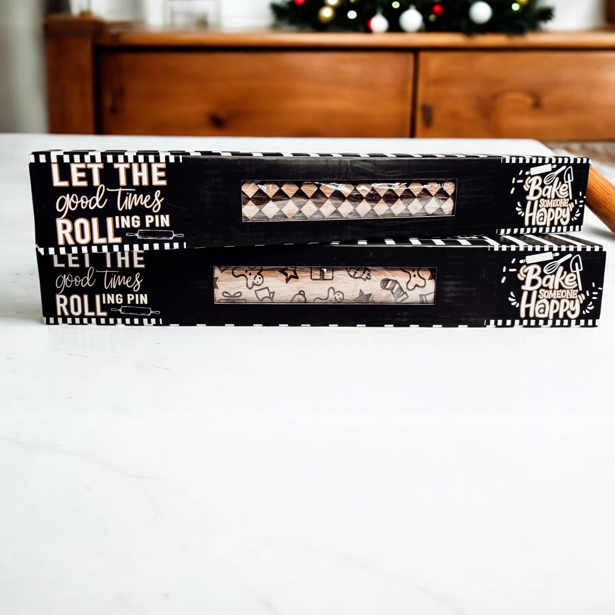 Gia Roma - Wholesale Rolling Pin - Christmas Kitchen Gifts, Wood Rolling Pin for Holiday Cookie42