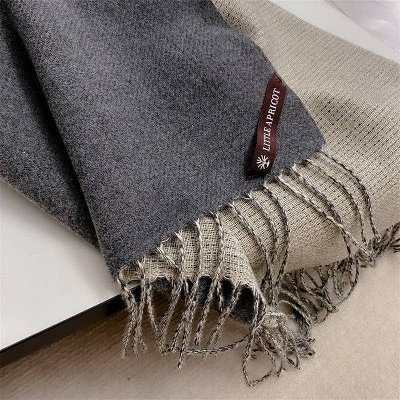 FurDecoration - Wholesale Beanie - Women's - Fringe Scarf Solid Color Simple Versatile0