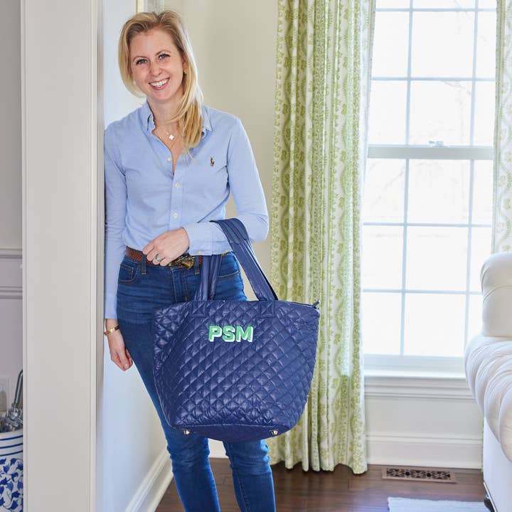 The Monogram Corner - Wholesale Tote Bag - Women's - PERSONALIZED QUILTED TOTE