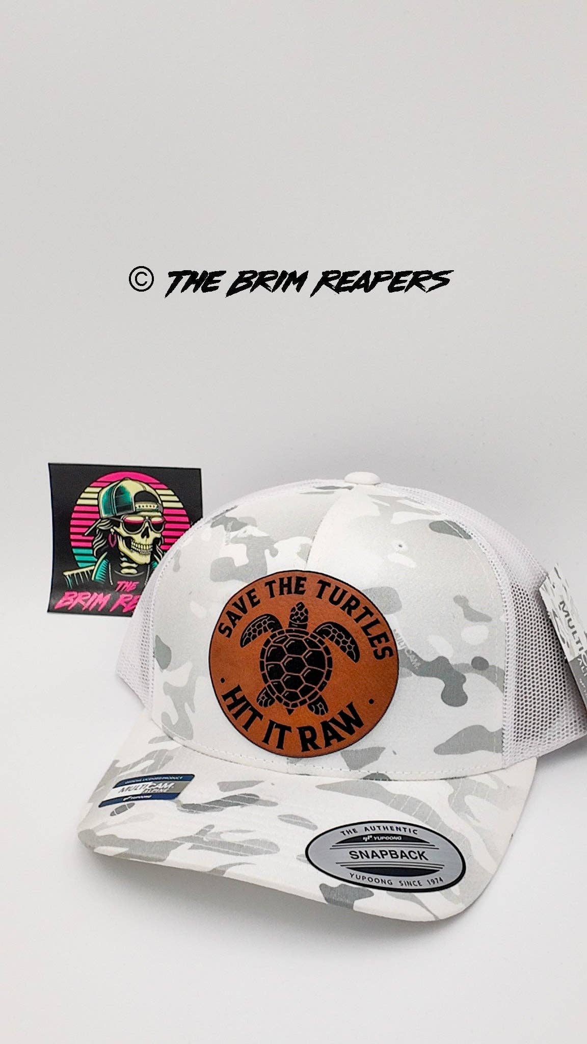 The Brim Reapers - Wholesale Trucker Hat - Unisex - Save The Turtles Hit It Raw Patch Hat0