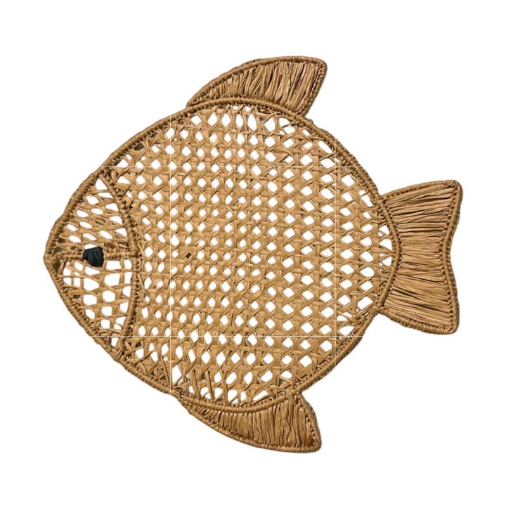 Studio Noticed - Wholesale Placemat - Fish-shaped raffia placemat0