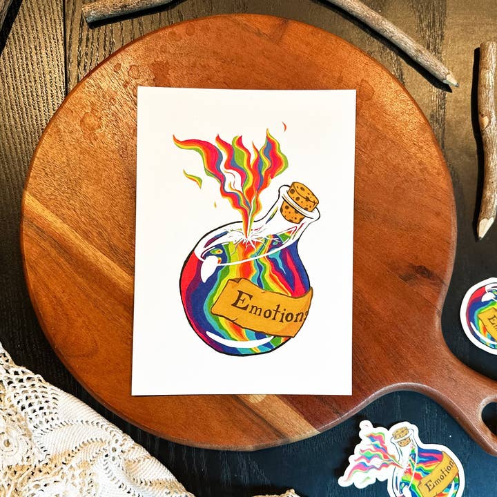 Stampa artistica Emotion Potion per la vendita all'ingrosso da parte di Drfrankensara Illustration