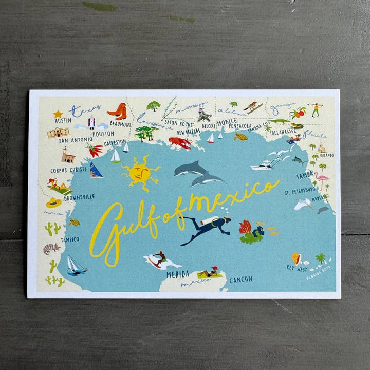 Gulf of Mexico 4" x 6" Postcard for wholesale by Galleyware