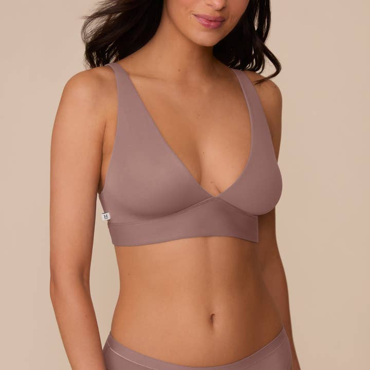 Bliss Plunge Adjustable Bralette - Mauve for wholesale by Harper Wilde