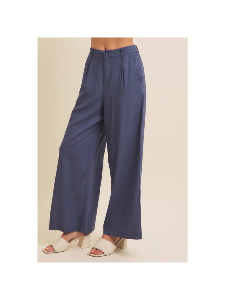 in february - Wholesale Pants - Women's - MINIMALIST MUSE DRAPEY WIDE-LEG LINEN TROUSERS1