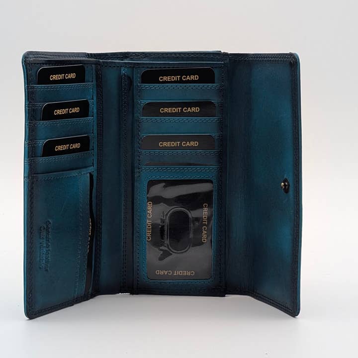 Alta Quero - Wholesale Crossbody Bag - Women's - Textured Leather Essentials Set– Wallets Crossbody BlueBlack13