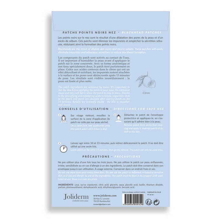 Joliderm - Venta al por mayor Parches para el acné/hidrocoloides - Parches nasales de puntos negros2