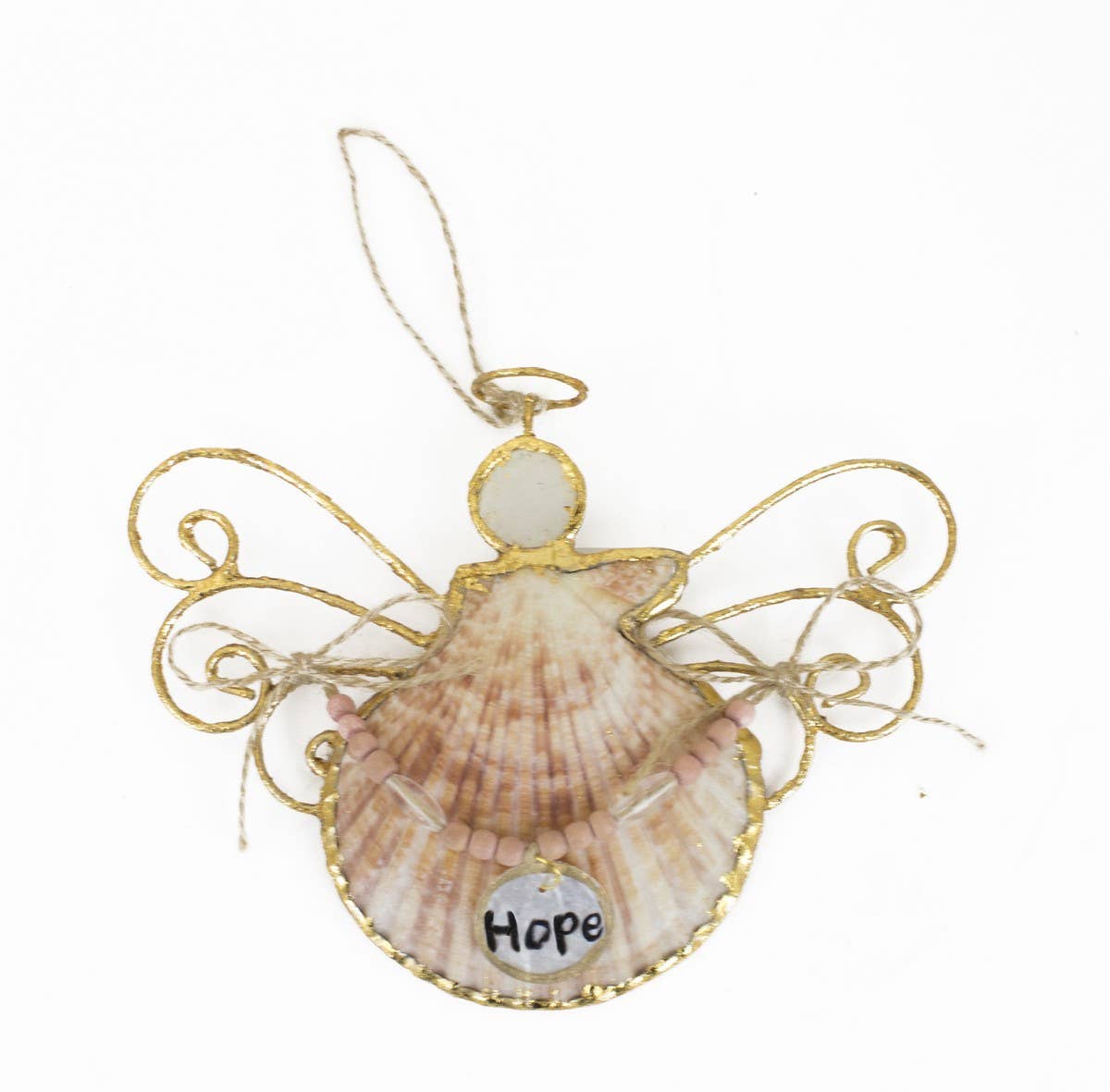 Beachcombers - Wholesale Ornament - SALE Christmas Angel Hope Shell Ornament