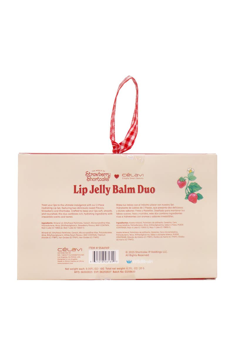 PINEAPPLE Beauty - Wholesale Lip Balm Set - Celavi SS46169 Strawberry Shortcake Lip Jelly Balm Duo - 124