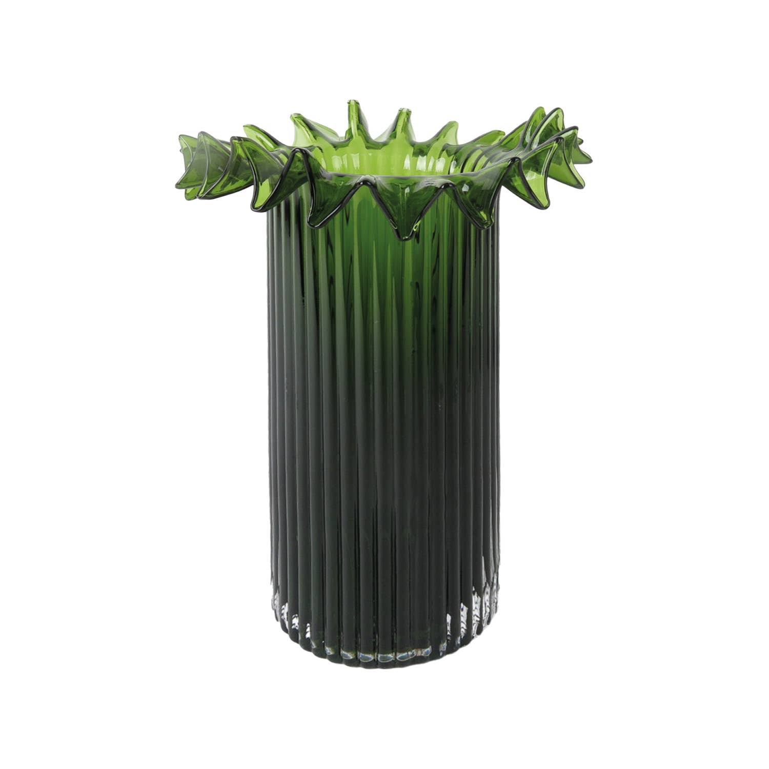 Opjet Paris - Wholesale Vase - Dark green Froufrou vase gm D17.5 H26cm