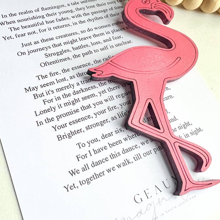 Geaux Magnolia - Wholesale Ornament - Pink Flamingo Coastal Christmas Ornament Friendship