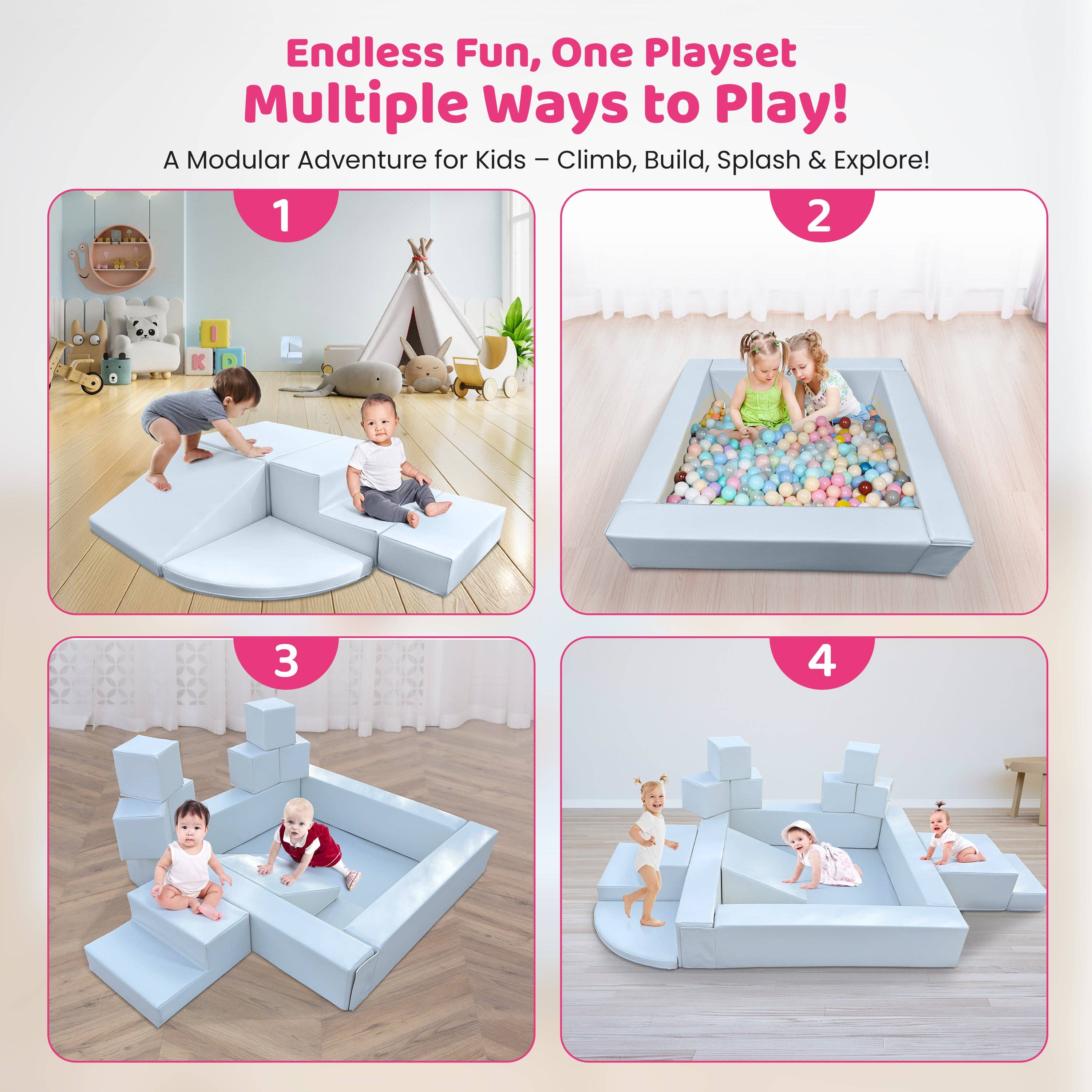 TQ FURNITURE - Vendita all'ingrosso Set di giocattoli - Bambini - Gioco Morbido - Set Base4