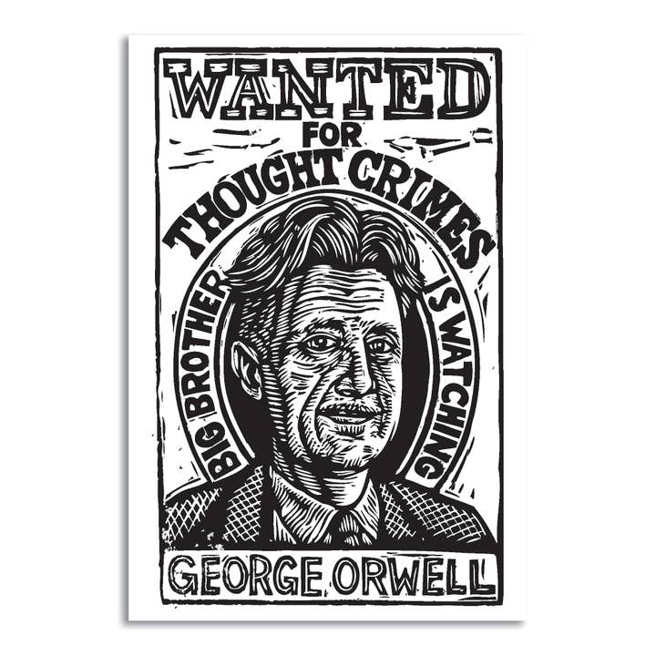 George Orwell Postcard for wholesale by Horse & Hare