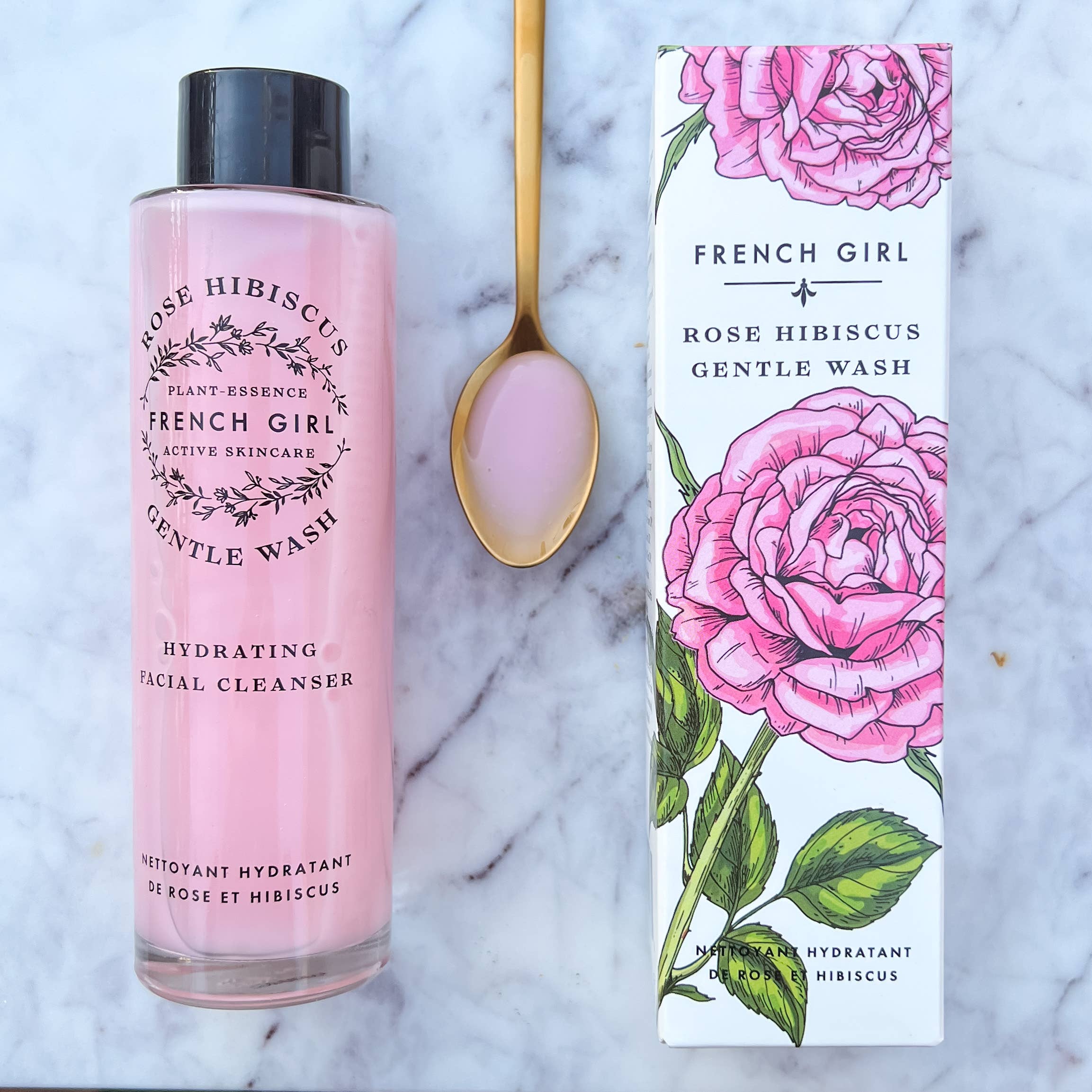 FRENCH GIRL - Wholesale Facial Cleanser - Organic Rose Hibiscus Gentle Facial Wash - 3.4 oz1