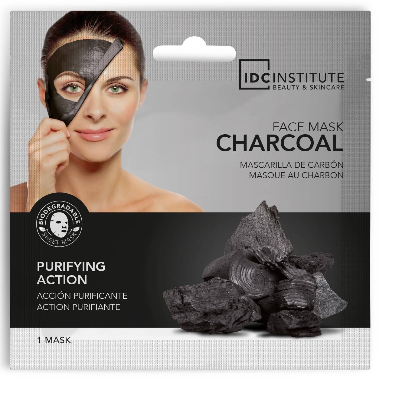 Aquarius Cosmetic SLU – Engroshandel Ansigtsmaske – Idc Institute Charcoal Black Mask 22Gr0
