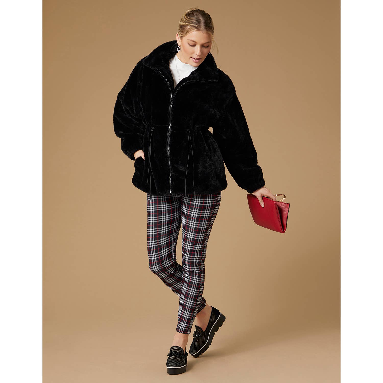 COCO + CARMEN - Wholesale Fashion Leggings - Women's - Printed Jasmine Zip Pocket Leggings3