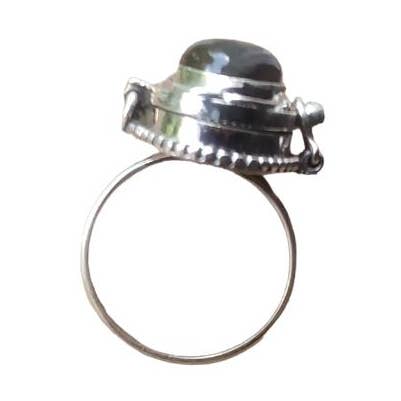 Anillo envenenado hecho a mano de plata 925 con labradorita natural para venta al por mayor de SILVER CAVE