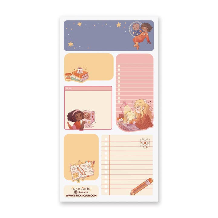 STEM Girls’ Labels Sticker Sheet for wholesale by STICKII