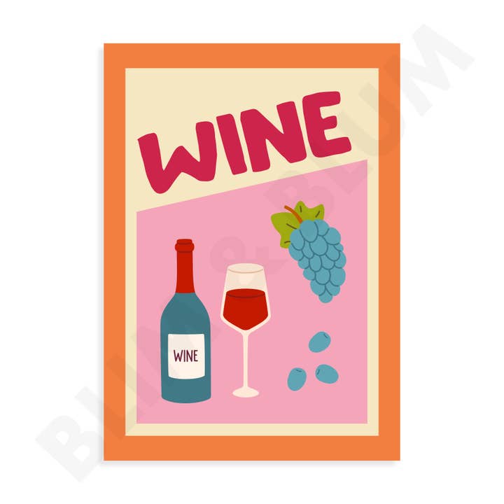 Bold Wine Art Print for wholesale by Blim & Blum