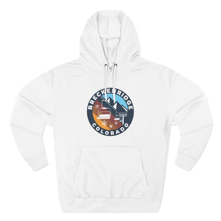 Premium Breckenridge, Colorado Ski Lift Hoodie for wholesale by Hey Mountains