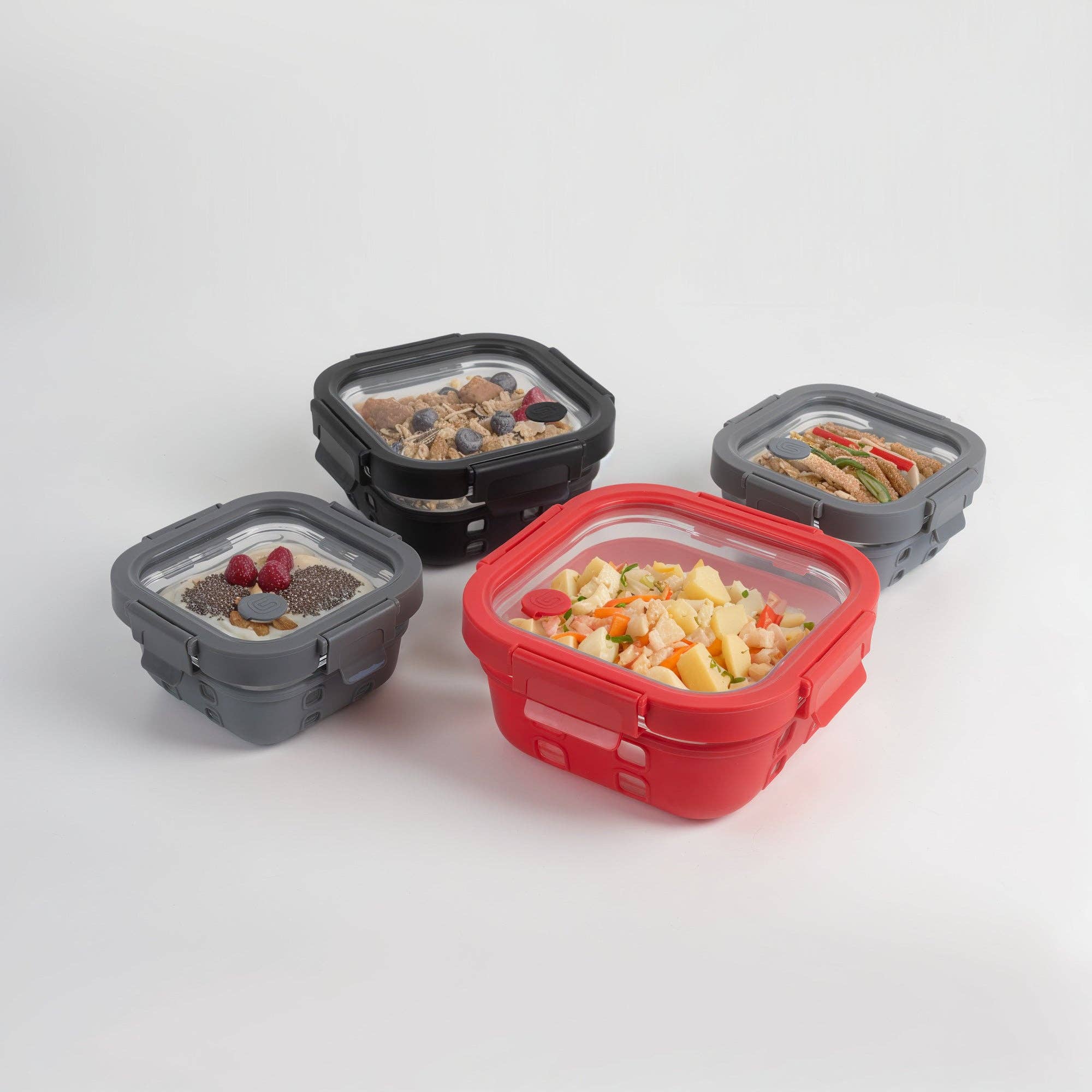 Genicook Product LLC – wholesale Food storage container – Glass Containers + Lids Set2