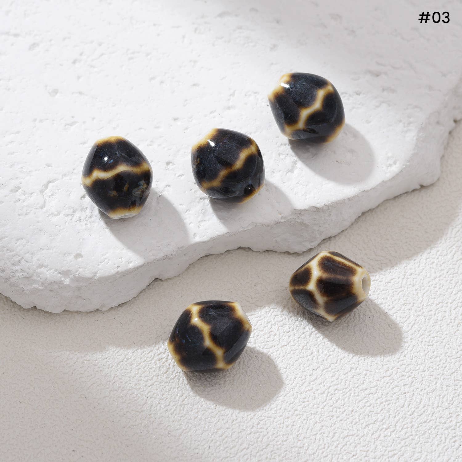 Beads Creation - Wholesale Beads - Diamond Ceramic Bead Sparkling Gemstone Spacer ORG2782