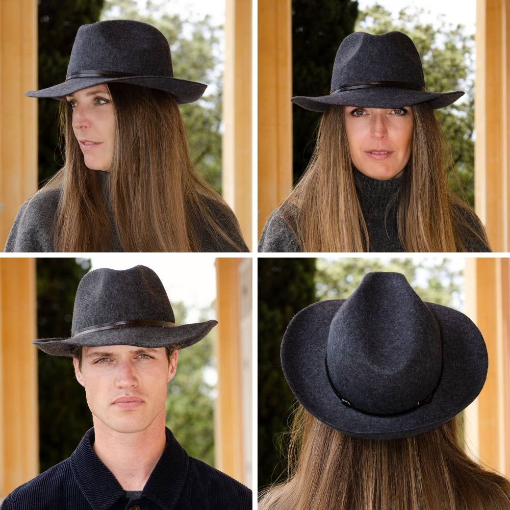 TRAVAUX EN COURS... – Großhandel Fedora-Hut – Damen – Filzhut mit Lederband und rohem Rand41