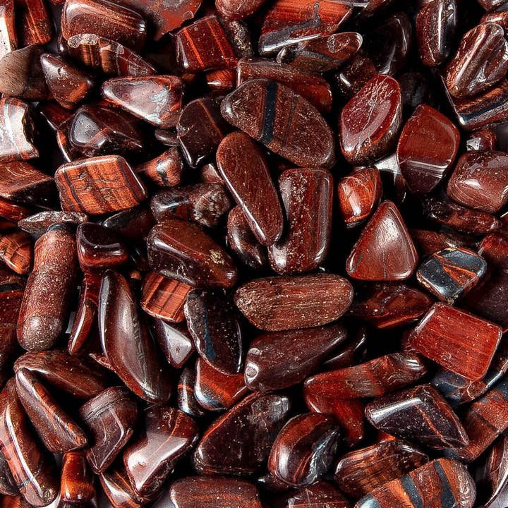 Petit œil de tigre rouge roulé pour la vente par Tree of Life Gems