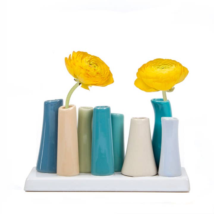 Chive - Wholesale Vase - Pooley Ceramic Bud Vase, 24 + 2pc Kits