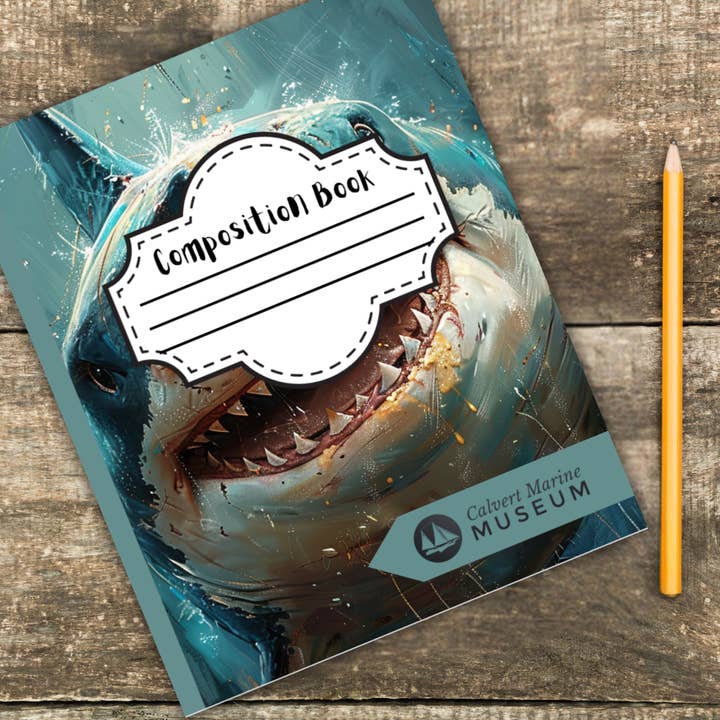 Shark Composition Notebook (kan tilpasses) for engroshandel hos Needful Things