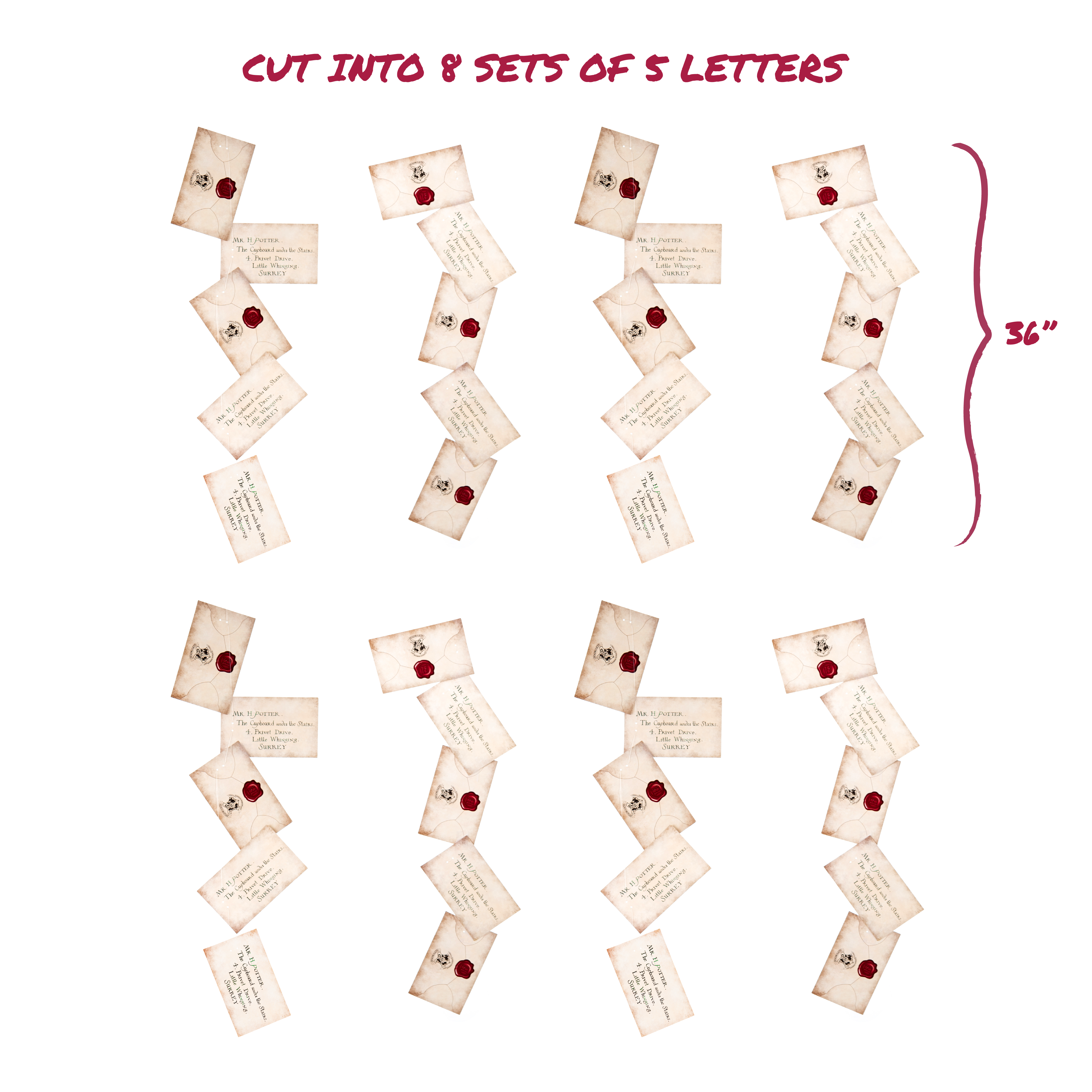 Conquest Journals - Wholesale Banner - Harry Potter Floating Hogwarts Acceptance Letters (40-Piece)6