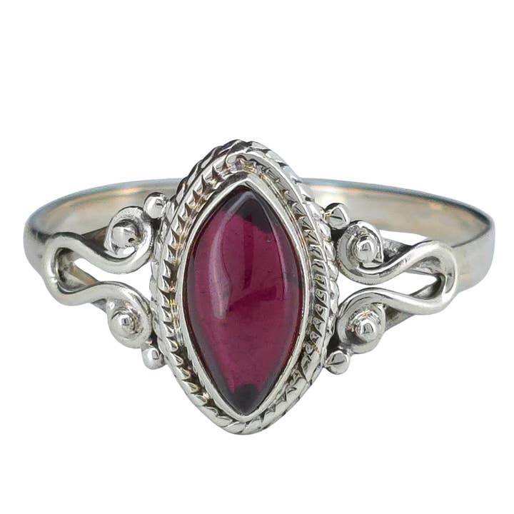 Garnet Sterling Silver Ring for wholesale by Amberman