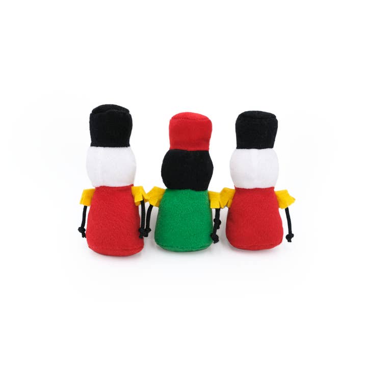 ZippyPaws - Wholesale Pet Plush Toy - Dog - Holiday Miniz 3-Pack - Nutcrackers - Christmas Dog Toy1