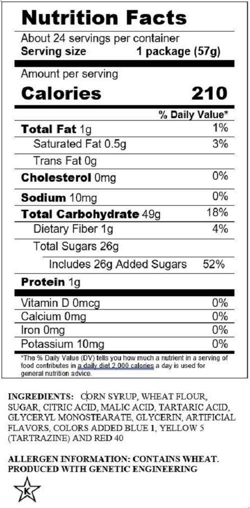 Horizon Top Market - Wholesale Gummy - Sour Punch Rainbow Sour Straws,  4.5 OZ  x 246