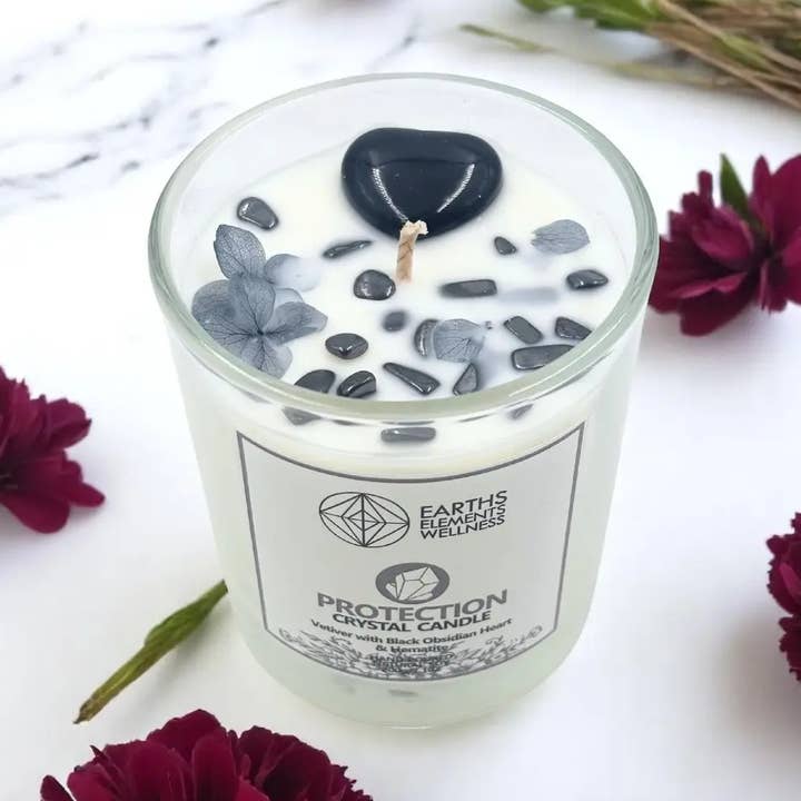 Crystal Candle, Protection - pack of 6 for wholesale by Earths Elements Wholesale