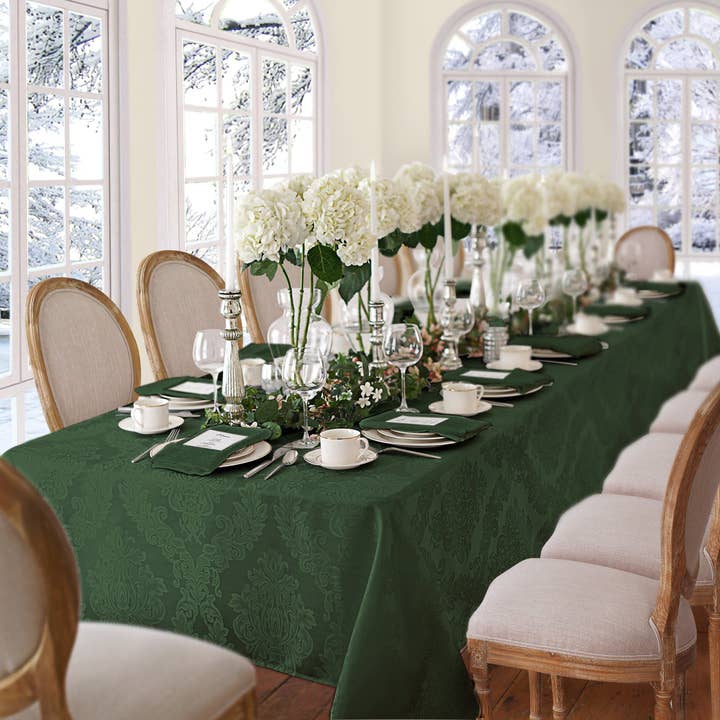 Threadmade Home - Wholesale Tablecloth - Barcelona Jacquard Damask Tablecloth4