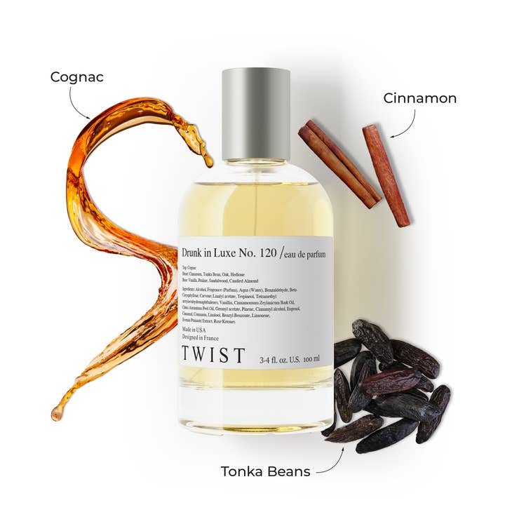 Drunk in Luxe No. 120 Inspired by K. Angel Share Perfume for wholesale by Twist Perfumes