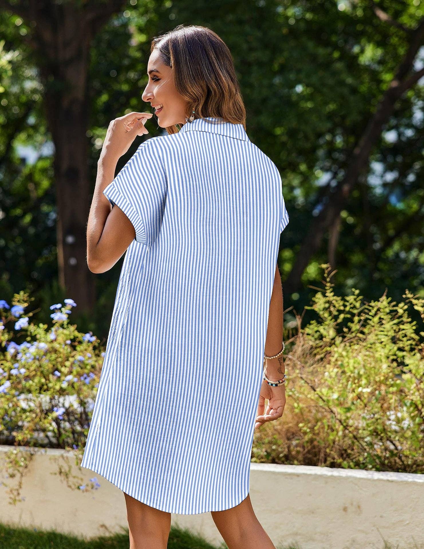 Lovesoft - Wholesale Dress - Women's - 2026 Summer Short Sleeve Button Down Shirt Dress11