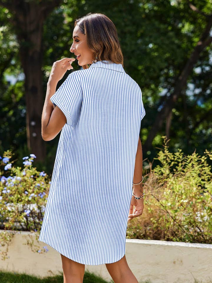 Lovesoft - Wholesale Dress - Women's - 2026 Summer Short Sleeve Button Down Shirt Dress11