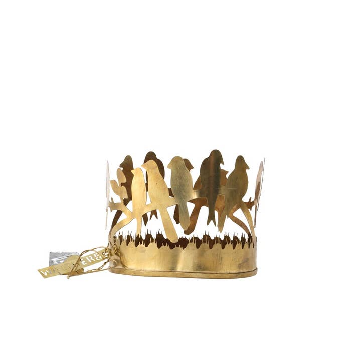 Bougeoir Birds Hurricane en laiton élégant pour la vente par Walther & Co.