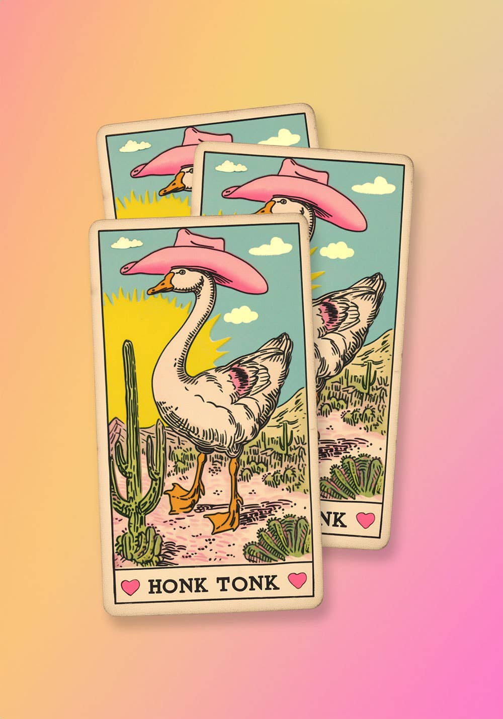 kaeraz - Wholesale Sticker - Honk Tonk Goose Tarot Card Sticker3
