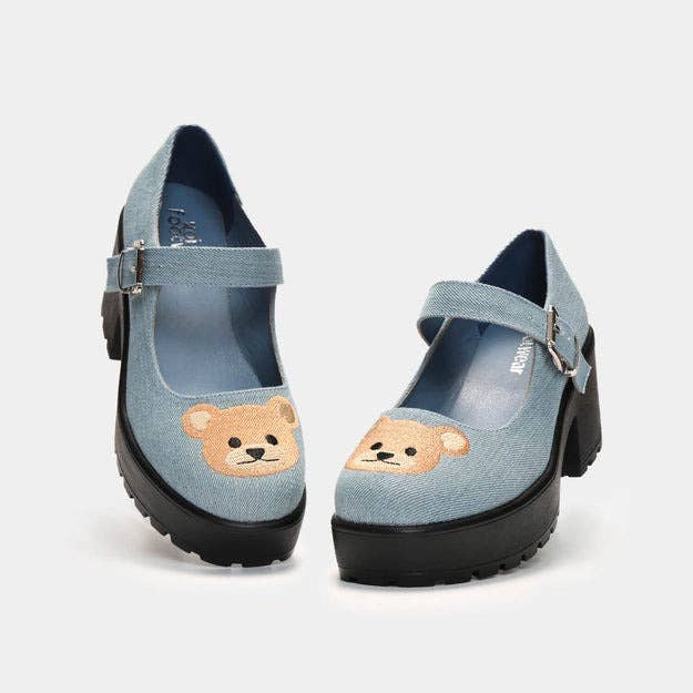 Blue Tira Mary Janes 'Yogi Bear Edition' for wholesale on Faire1