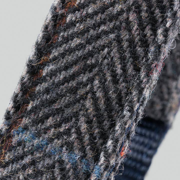 Hugo & Hudson - Wholesale Pet Collar - Dog - Hackett x Hugo Hudson Grey Checked Tweed Dog Collar4