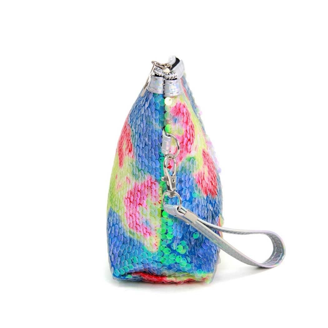 Fashion City - Wholesale Makeup/Cosmetic Bag - Multi Sequin Zipper Cosmetic Pouch Bags6